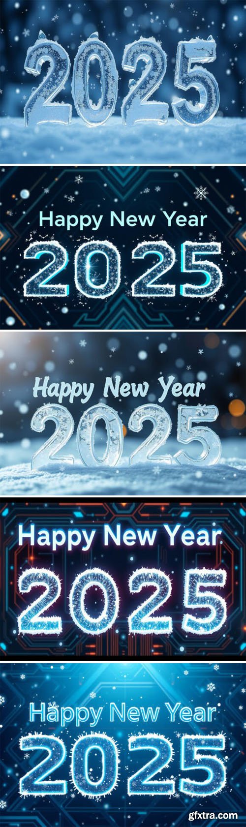 12 Happy New Year 2025 Backgrounds Collection