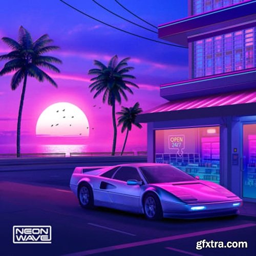 Neon Wave Electric Sunset - Synthetic Anthems