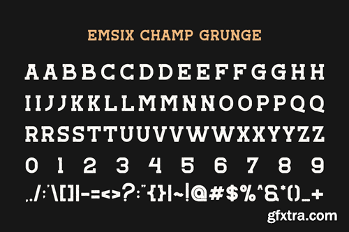 Emsix Champ - Vintage Slab Font S9QH5P4