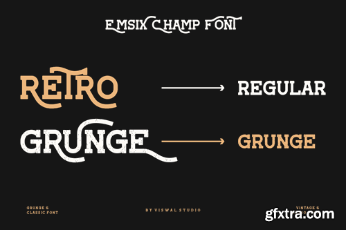 Emsix Champ - Vintage Slab Font S9QH5P4