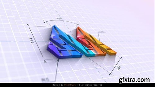 Videohive Blueprint Logo Reveal 3D 55544358