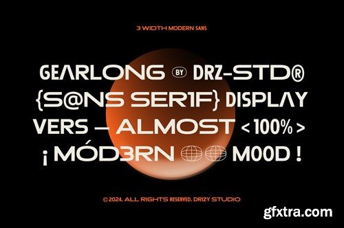 Gearlong – 3 Width Modern Sans Font JUXZVYY