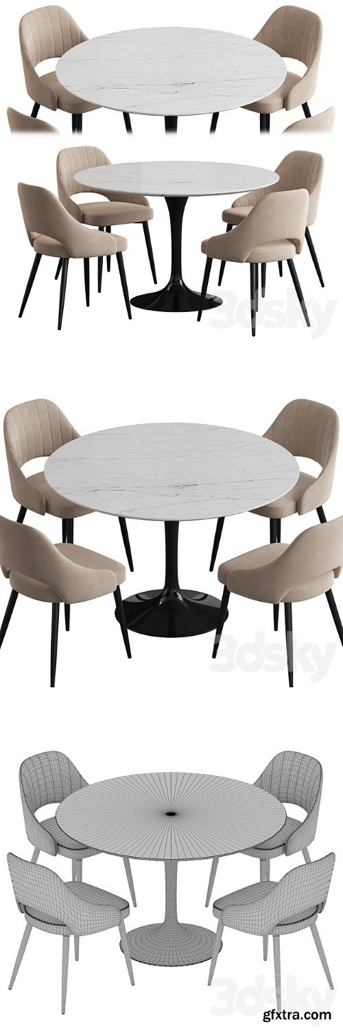 Tulip Table M City Fantine Dining Set