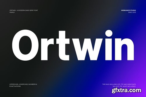 Ortwin - Modern Sans-Serif Font family 7NUYJCR