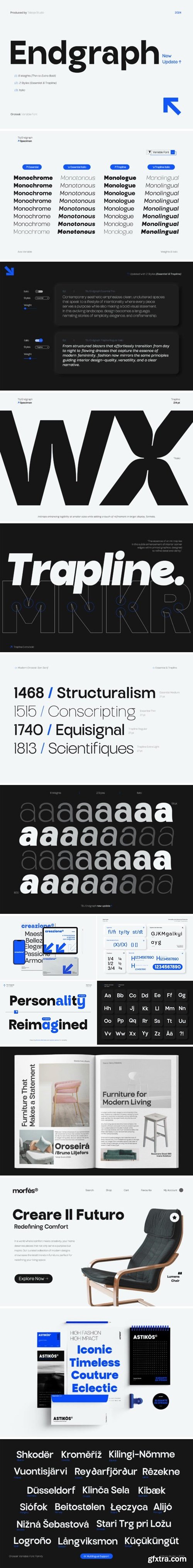 Tbj Endgraph Essential & Trapline Font