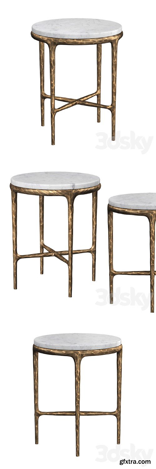 HADDEUS MARBLE ROUND SIDE TABLE