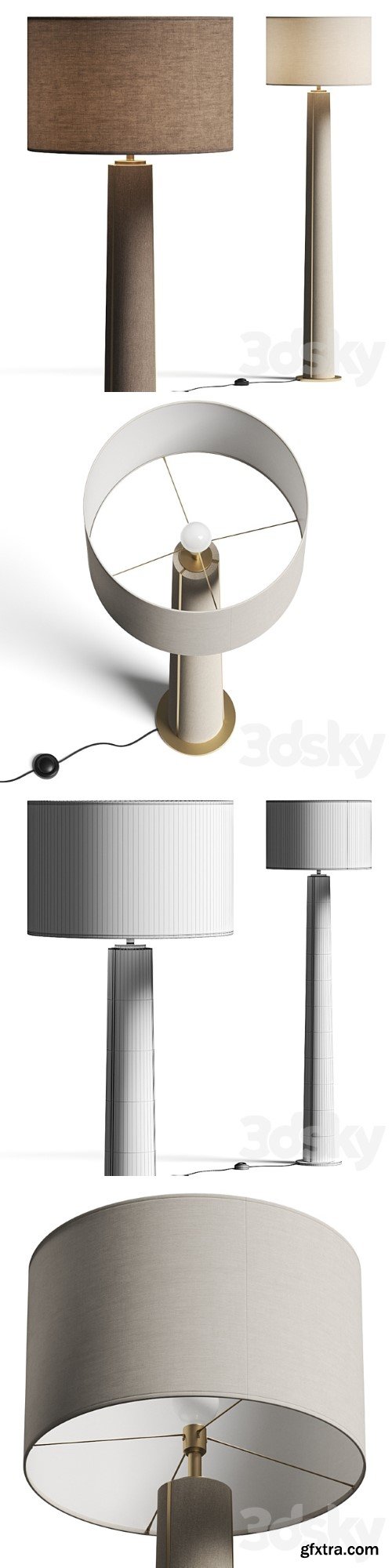 Jose Leite De Castro Totem Floor Lamps