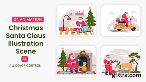 Videohive Christmas Santa Claus Illustration Scene 55709976