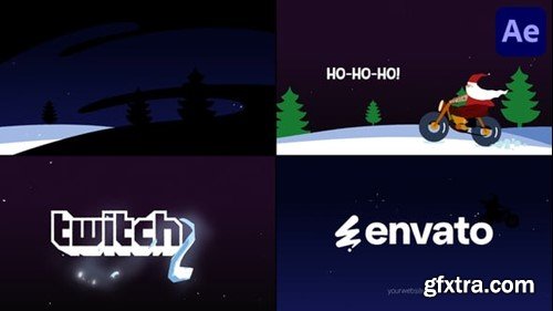 Videohive Santa On Bike Logo for After Effects 55709226