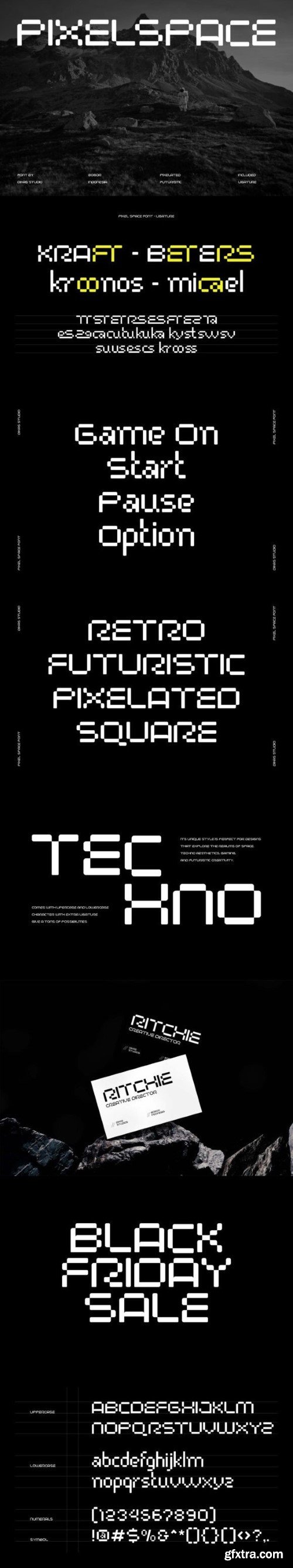 Pixel Space Font