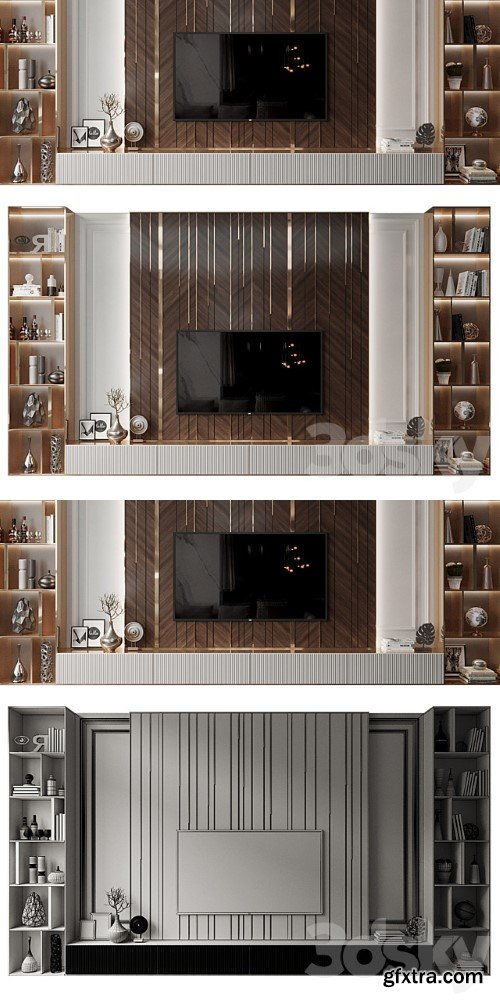 Plywood Tv Shelf KTV078