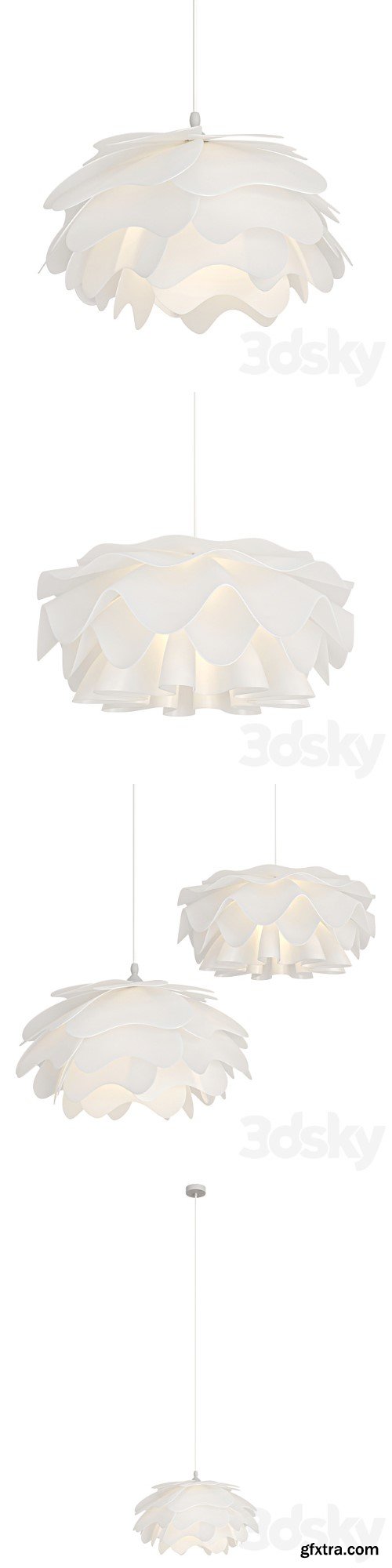 Flower Shaped White Pendant Lamp