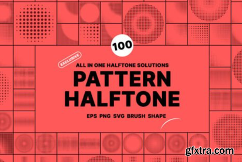 100 Halftone Brush Shape Design