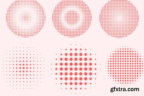 100 Halftone Brush Shape Design