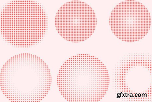 100 Halftone Brush Shape Design