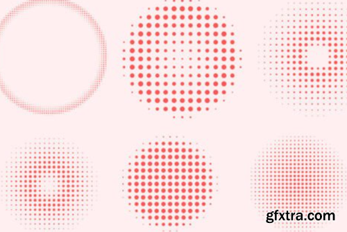 100 Halftone Brush Shape Design