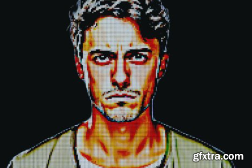 Pixel Portrait Photoshop Action