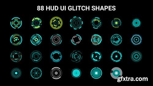 Videohive HUD UI Glitch Shapes 55782512