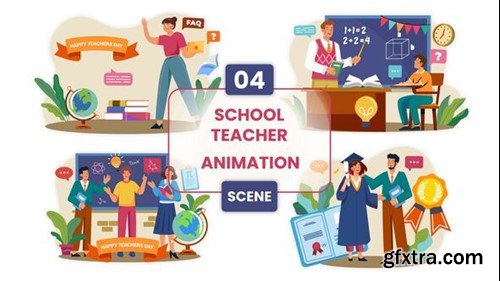 Videohive Teachers Day Animation Scene 55806988