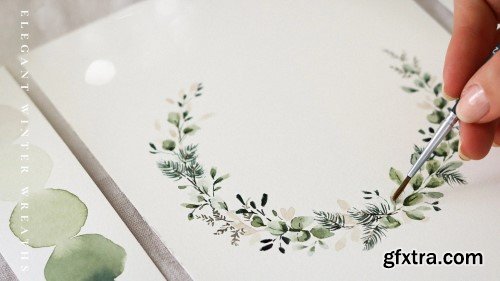 Watercolor Botanicals for Beginners: Paint Elegant Winter Wreaths