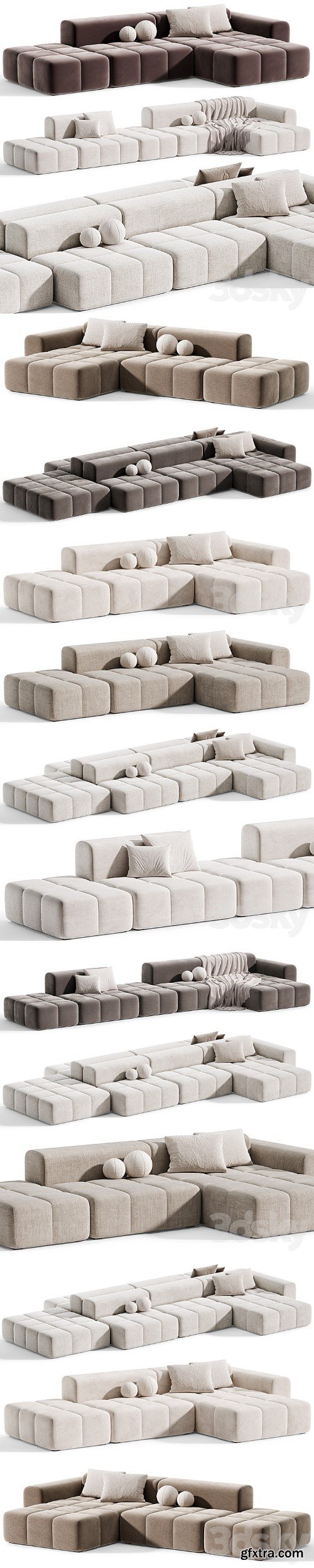 Modular sofa Verdon By Retehome