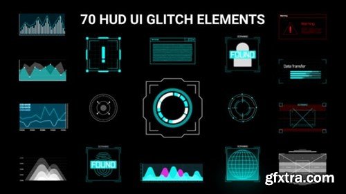 Videohive HUD UI Glitch Elements 55821204