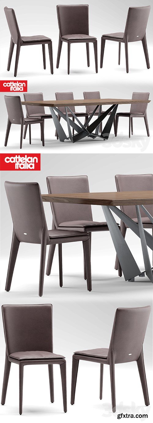 Table and chairs cattelan italia VITTORIA