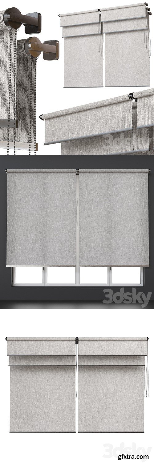 Roller blinds. Set 10