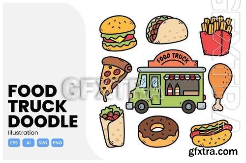 Food Truck Doodle Illustration YXJ55H8