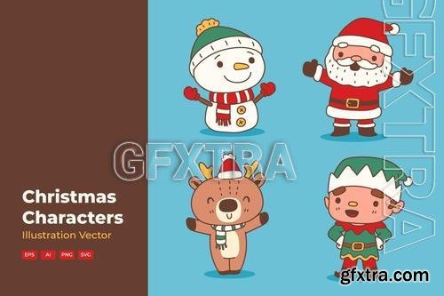 Collection of Cute Christmas Characters JFLE86J