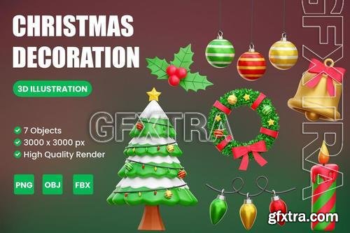 Christmas Decoration 3D Illustration 3EVHBH6