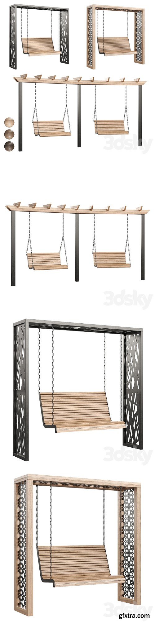 Swing set with canopy