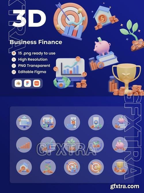 Business & Finance - 3D Illustratation 7QSSBGW