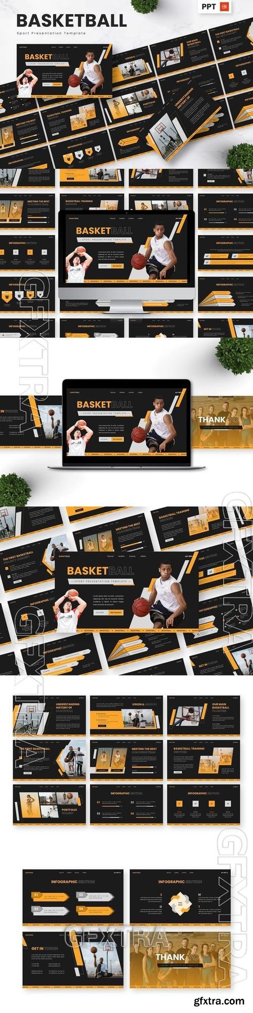 Basketball - Sport Powerpoint Templates 9HRZP5U