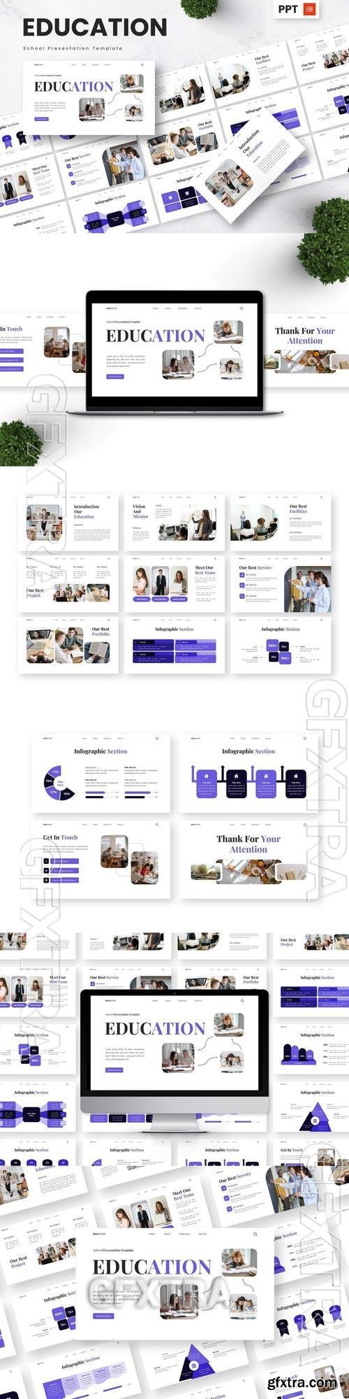 Education - School Powerpoint Templates DKMTKQV