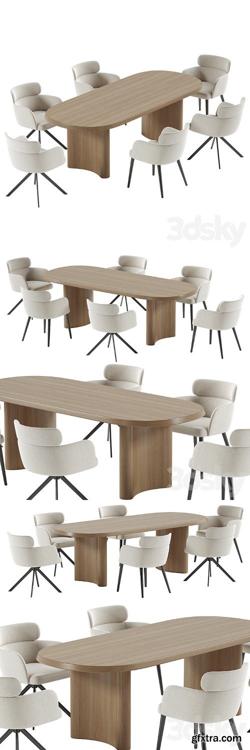 LAY armchair & ALTURA Dining Table