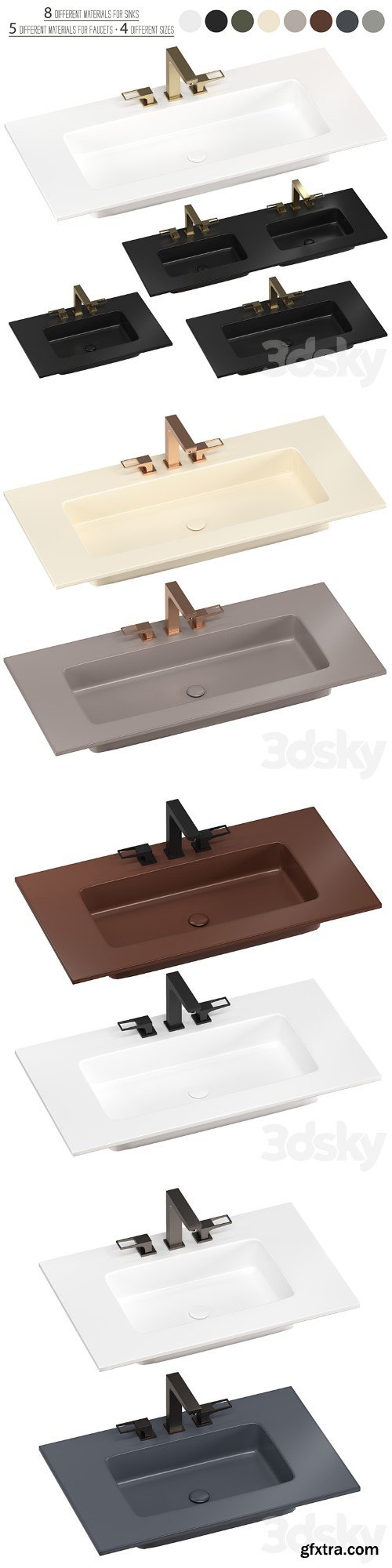 INBANI H tops washbasins set