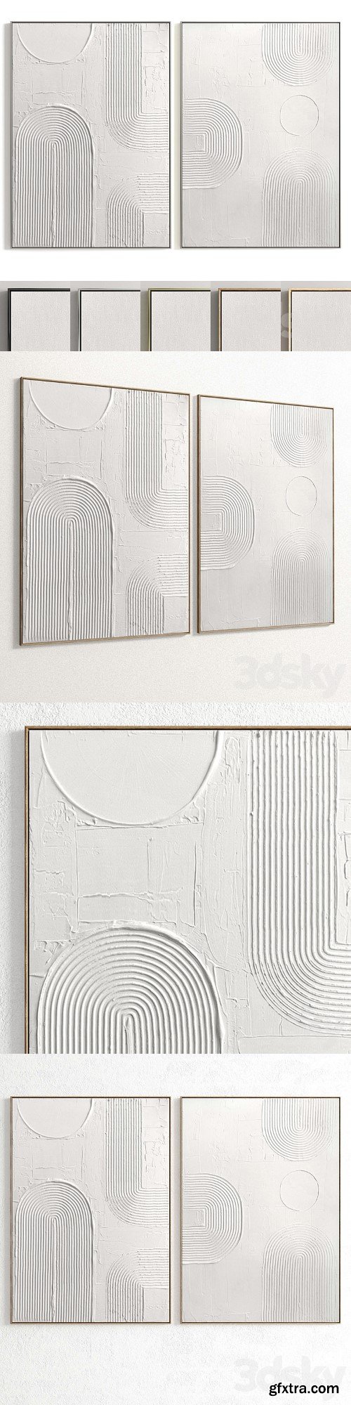 Plaster Two Photo Frame T-261