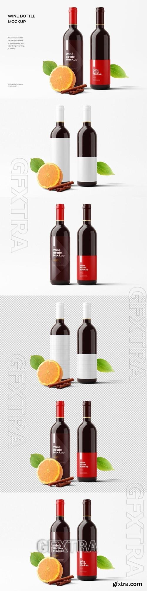 Wine Bottle Mockup U7KD5NW