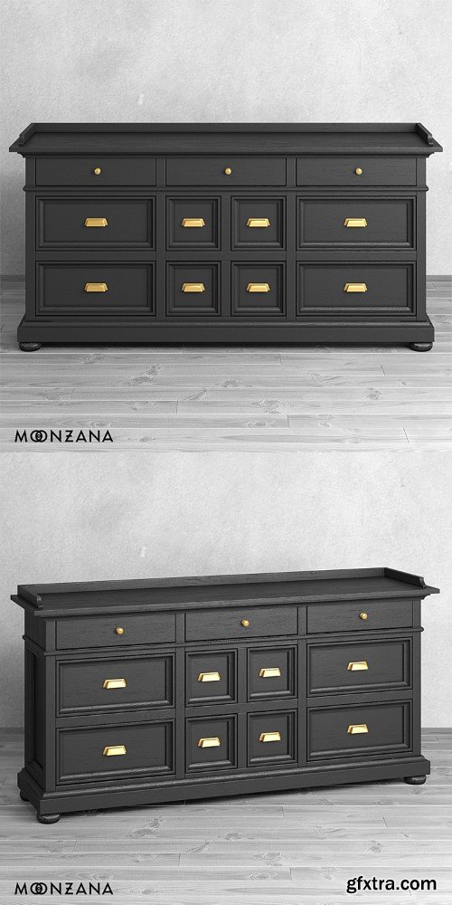 Long chest of drawers Oldfashion Moonzana