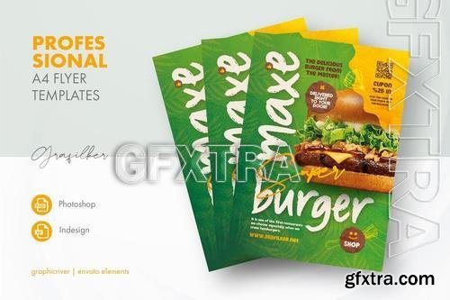 Burger Restaurant Flyer Templates PGB7LG7