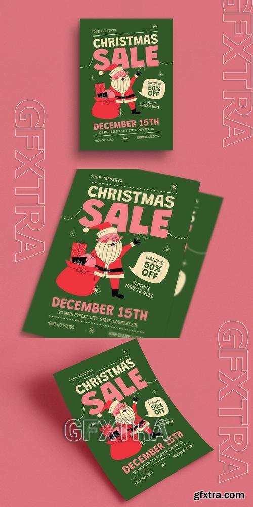 Modern Retro Christmas Sale Flyer 45FNVYM