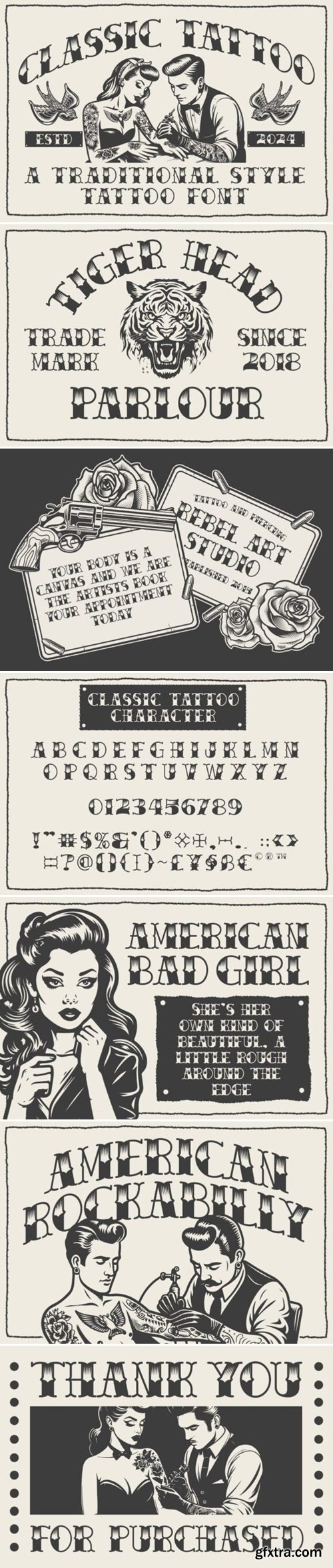 Classic Tattoo Font