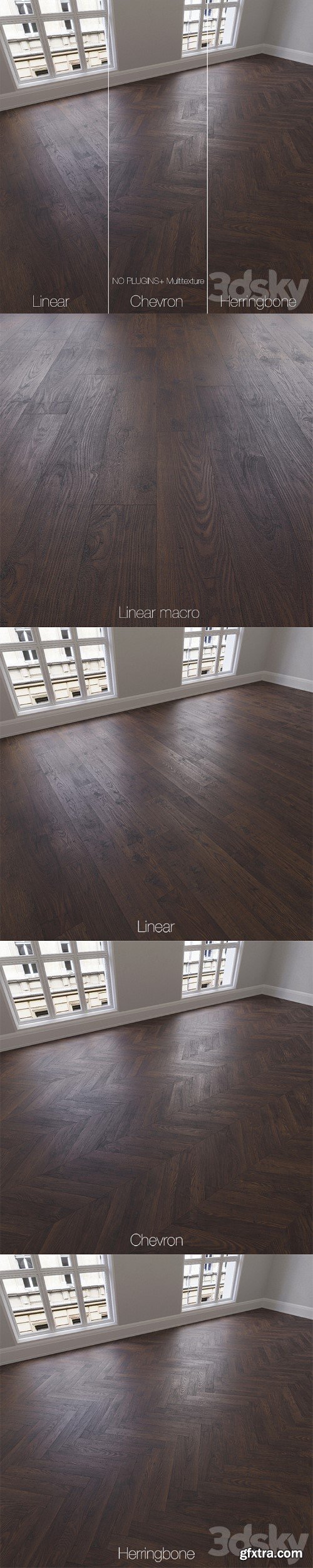 Parquet natural, Oak Whiskey, 3 types. Linear, chevron, herringbone.