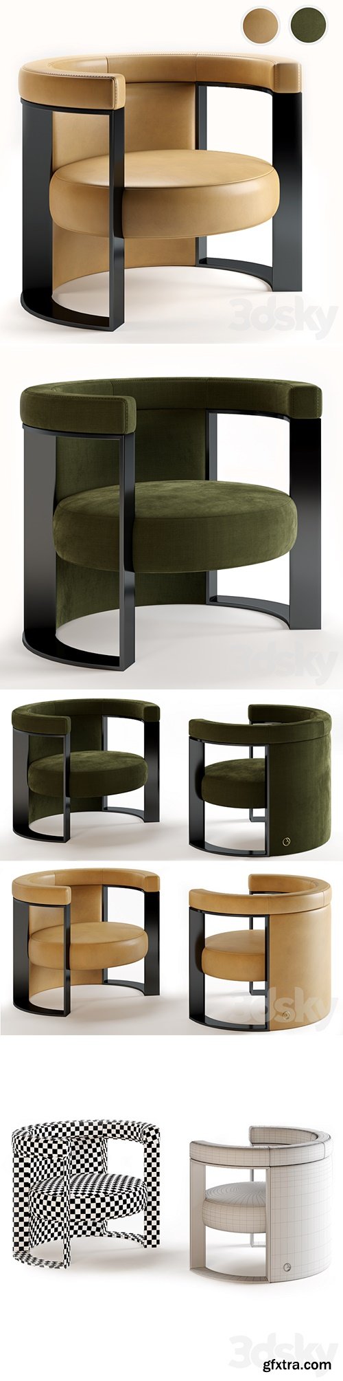 FENDI CASA armchairs ROGER