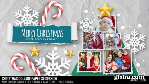 Videohive Christmas Collage Paper Slideshow 55835359