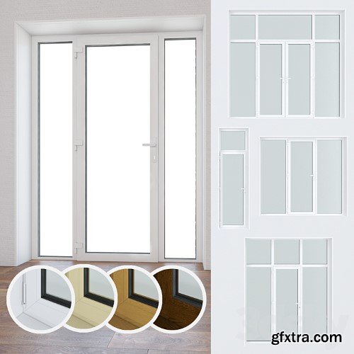 Set of plastic windows and doors 10