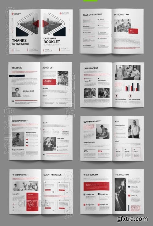 Case Study Booklet Template Design 763770953