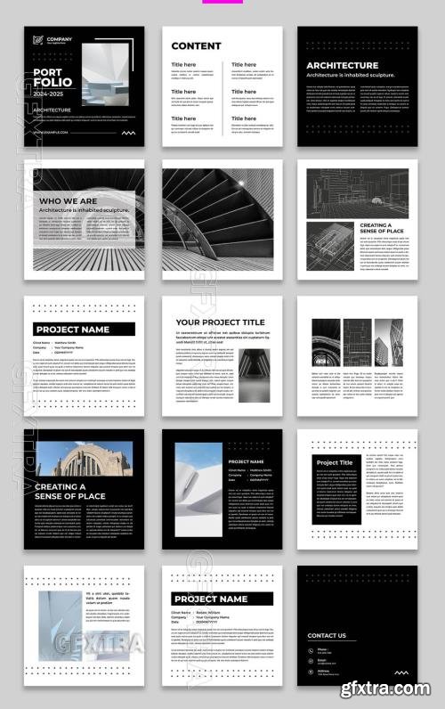 Architecture Portfolio Layout Template 763770259