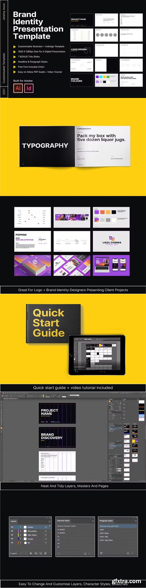 Brand Logo Identity Presentation Template for InDesign & Illustrator